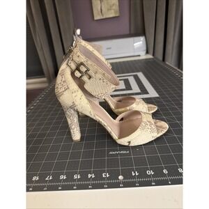 Vince Camuto Snakeskin Print Ankle Strap High Heel Sandals Size 10 NWOT